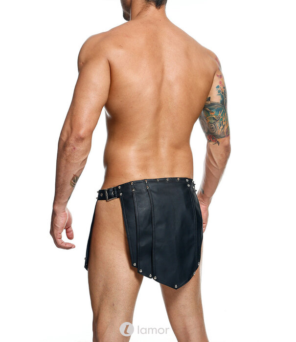 * MOB Eroticwear Lederlook gladiator rok Roman van MOB Eroticwear