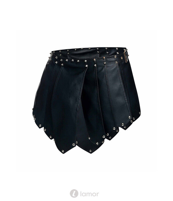* MOB Eroticwear Lederlook gladiator rok Roman van MOB Eroticwear
