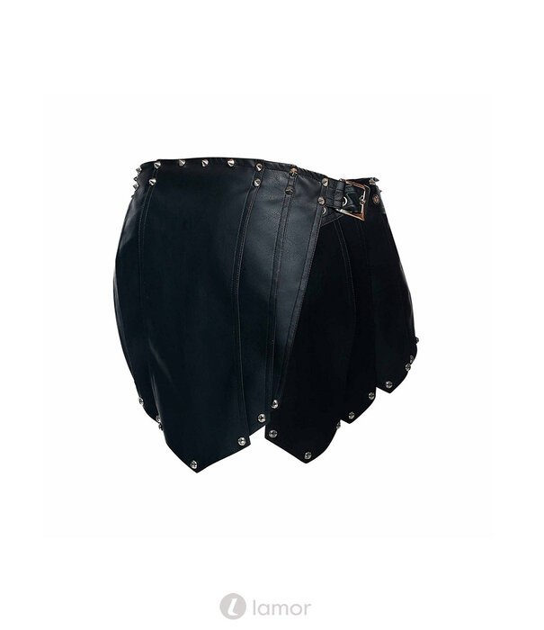 * MOB Eroticwear Lederlook gladiator rok Roman van MOB Eroticwear
