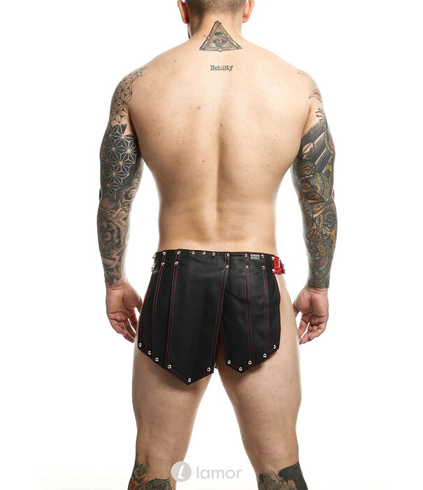 * MOB Eroticwear Lederlook gladiator rok Roman van MOB Eroticwear
