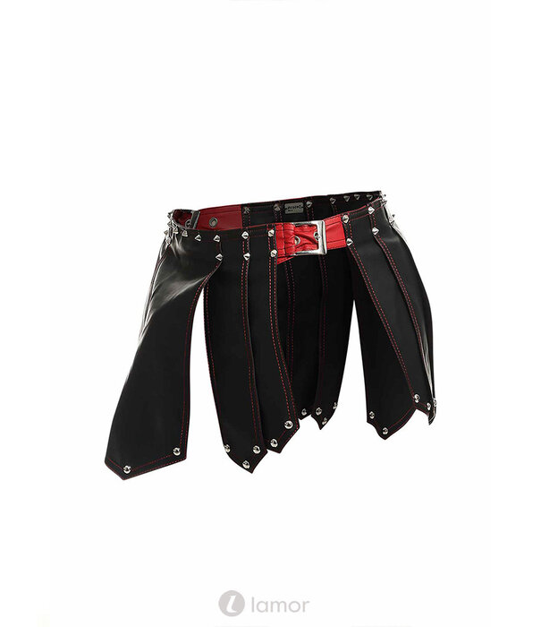 * MOB Eroticwear Lederlook gladiator rok Roman van MOB Eroticwear