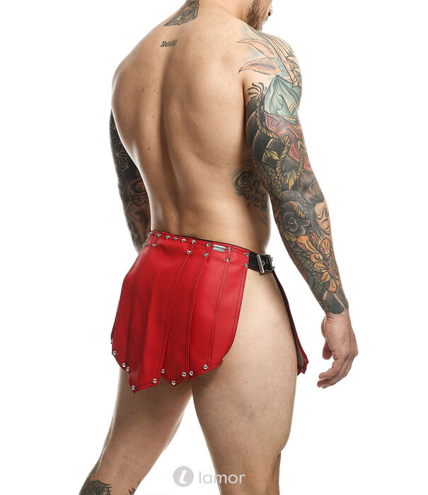 * MOB Eroticwear Lederlook gladiator rok Roman van MOB Eroticwear