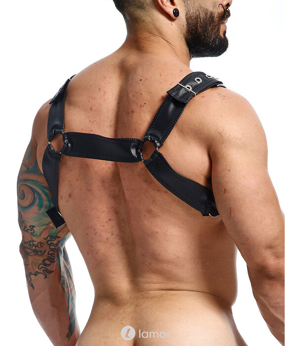 * MOB Eroticwear Sexy heren DNGEON Cross Chain Harness