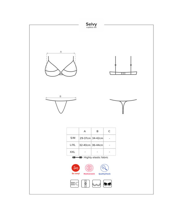 * OBSESSIVE Lingerie setje Selvy in luipaard print