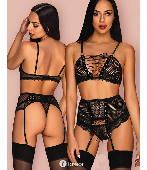 * OBSESSIVE 3-delige Lingerie setje Bassita van Obsessive