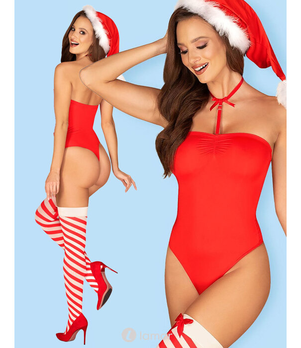 * OBSESSIVE Verbluffende 4 delige Kerst Kissmas teddy van Obsessive