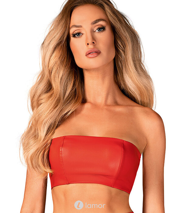 * OBSESSIVE Rode strapless top, Hermeza van Obsessive