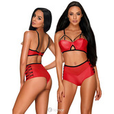 Geraffineerd rood Gogo setje Leatheria