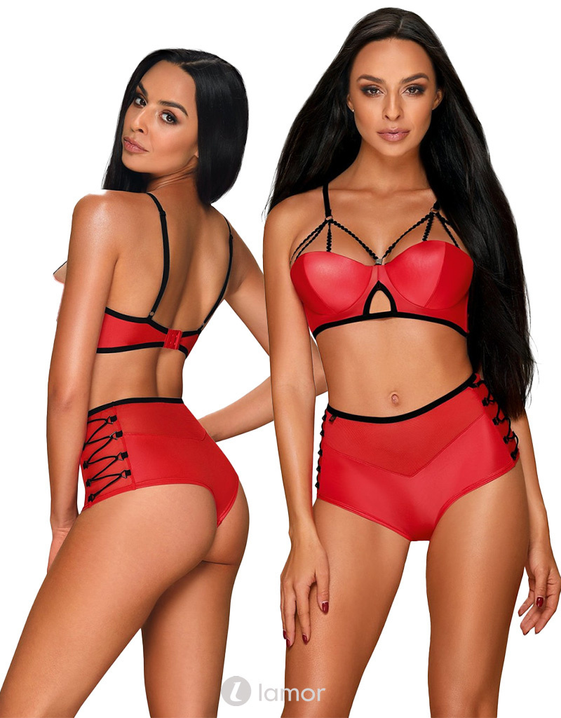 * OBSESSIVE Rode Gogo setje, Leatheria afbeelding