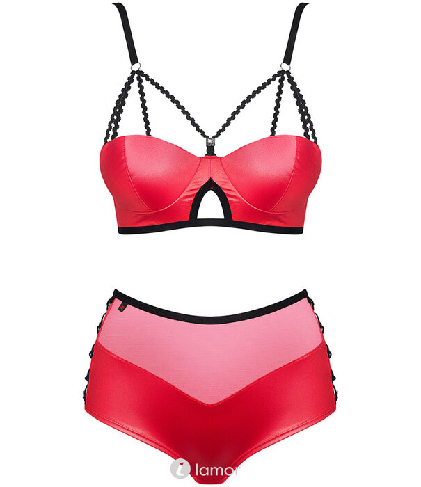 * OBSESSIVE Geraffineerd rood Gogo setje Leatheria