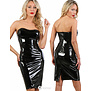 Strapless latexlook jurkje,SB20167