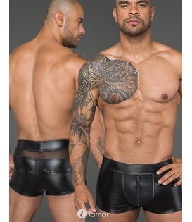 Matte Heren short met rits
