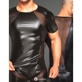 Stijlvol Heren shirt met mesh inzet van Noir Handmade