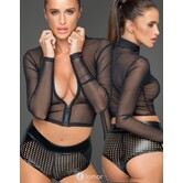 Tule top met ritssluiting van Noir Handmade MissBeHaved Collection