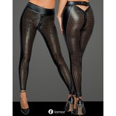 Lasercut legging met ritssluiting van Noir handmade MissBeHaved Collection
