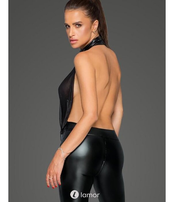 * NOIR handmade Catsuit met tule top en choker van Noir handmade -MissBeHaved Collection