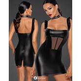 Sexy Wetlook mini jurk met Tule inzet van Noir Handmade  uit de collectie Fucking Fabulous