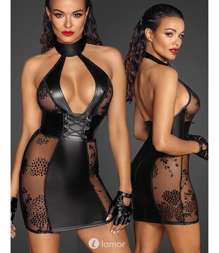 Mini jurkje met open decollete -F238