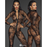 Tule Catsuit met 3-Weg rits van Noir Handmade Fucking Fabulous Collection