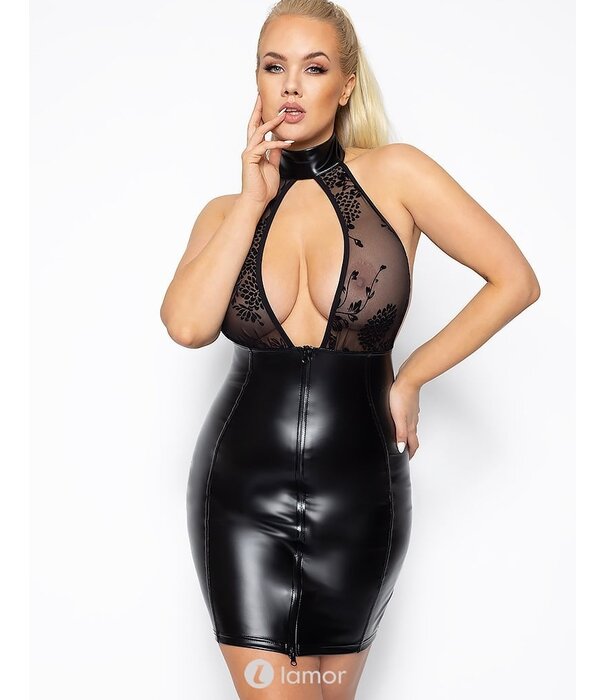 * NOIR handmade Mini jurkje met open decolette van Noir Handmade Curves