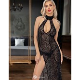Lange tule jurk met luipaard print van Noir Handmade Boudoir Stories