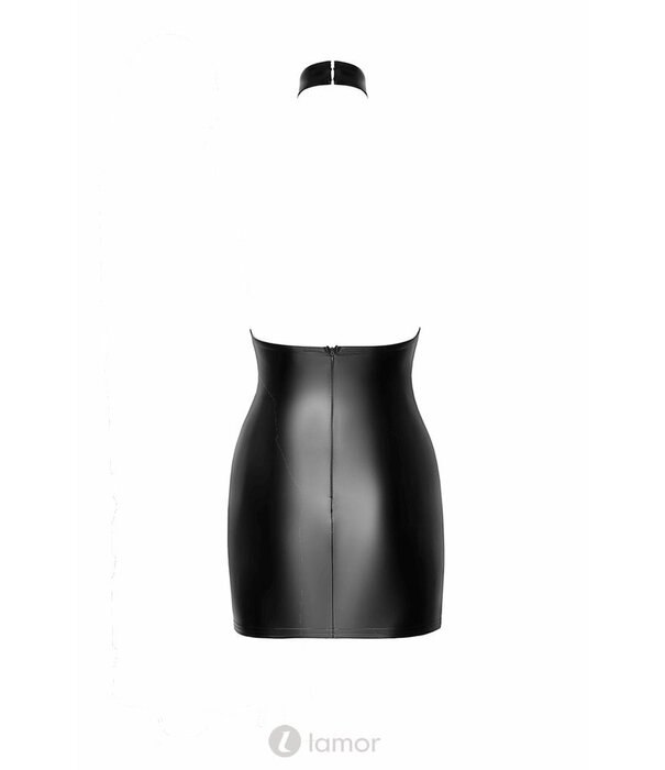 * NOIR handmade Wetlook halter jurk met tule  van Noir Handmade uit de collectie Libido
