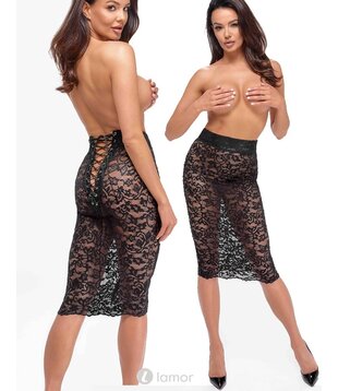 Half lange tule rok, F302