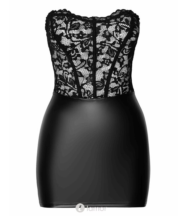 * NOIR handmade Wetlook met kant korsetjurk van Noir Handmade  Libido