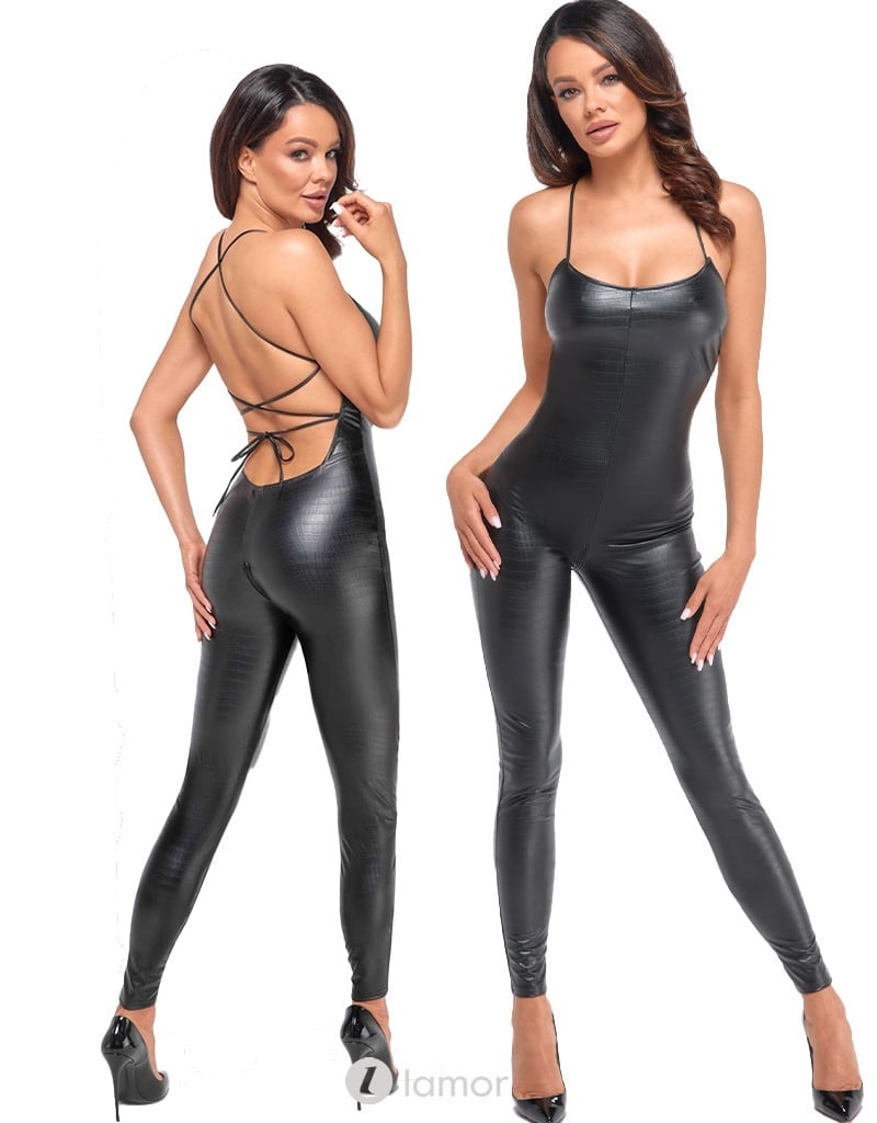 * NOIR handmade Wetlook catsuit, F316 afbeelding