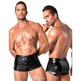 Wetlook Heren short met veter van Noir Handmade Chaos Collection