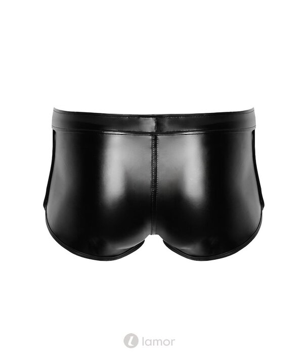 * NOIR handmade Wetlook Heren short met veter van Noir Handmade Chaos Collection