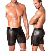 Wetlook Heren short met veter van Noir Handmade Chaos Collection -