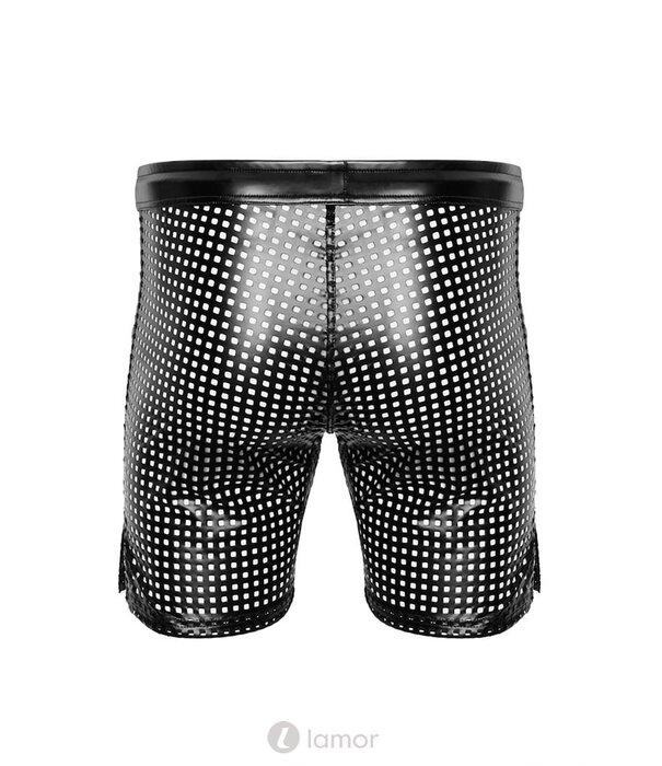 * NOIR handmade Wetlook Heren short met veter van Noir Handmade Chaos Collection    -