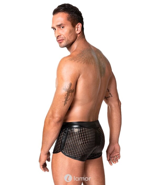 * NOIR handmade Wetlook Heren short kort van Noir Handmade Chaos Collection