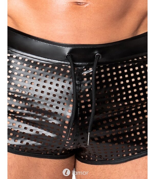 * NOIR handmade Wetlook Heren short kort van Noir Handmade Chaos Collection
