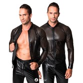 Sexy Powerwetlook heren Jackgeperforeerd van Noir Handmade Chaos Collection