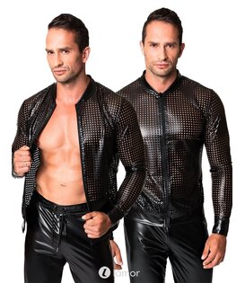Wetlook herenjack geperforeerd, H076