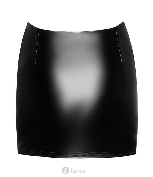 * NOIR handmade Wetlook mini rokje Velvetine van Noir Handmade Orgia collection