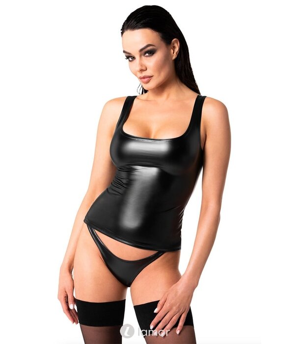 * NOIR handmade Wetlook tanktop Elixer van Noir Handmade Orgia Collection