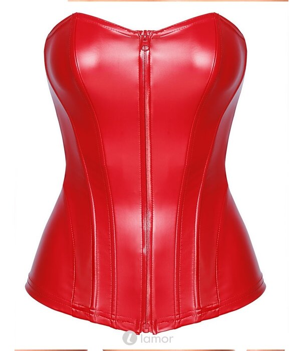 * NOIR handmade Strapless Rood korset  Mysteria van de Collection Orgia van Noir Handmade