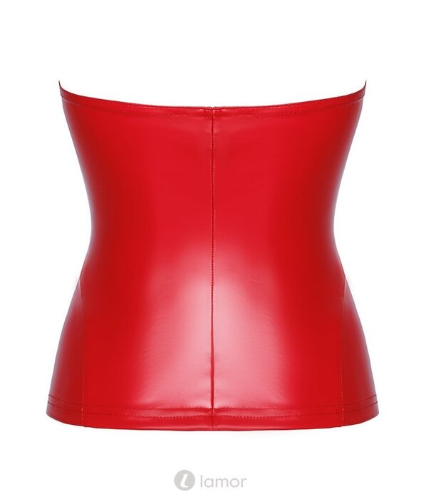 * NOIR handmade Strapless Rood korset  Mysteria van de Collection Orgia van Noir Handmade