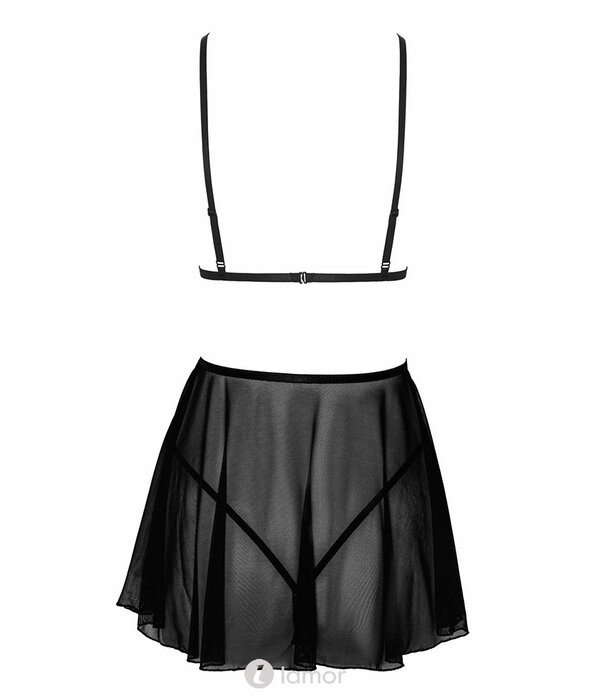 * KISSABLE VAN NOIR HANDMADE Sexy babydoll van tule met hoogwaardig kant van het merk Kissable