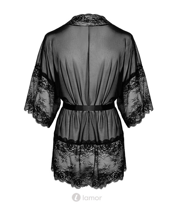 * KISSABLE VAN NOIR HANDMADE Sexy Kimono van hoogwaardig kant en tule van het merk Kissable