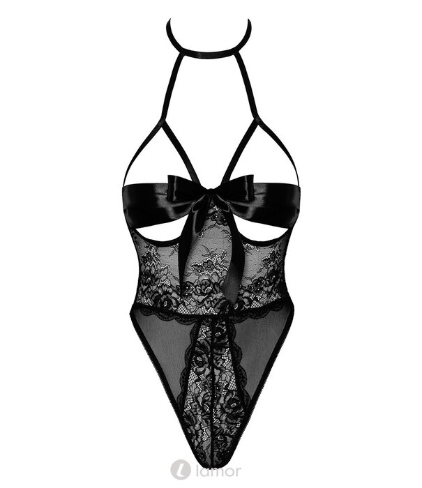 * KISSABLE VAN NOIR HANDMADE Zwarte kanten stringbody van het merk Kissable