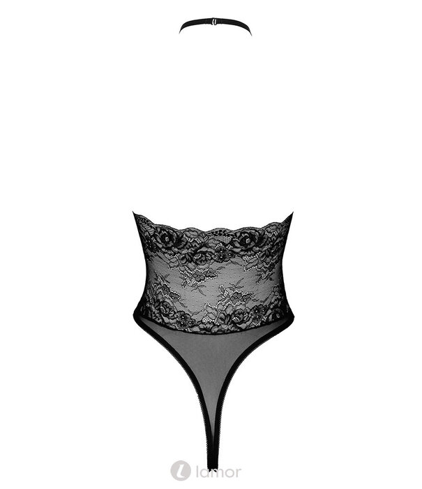 * KISSABLE VAN NOIR HANDMADE Zwarte kanten stringbody van het merk Kissable