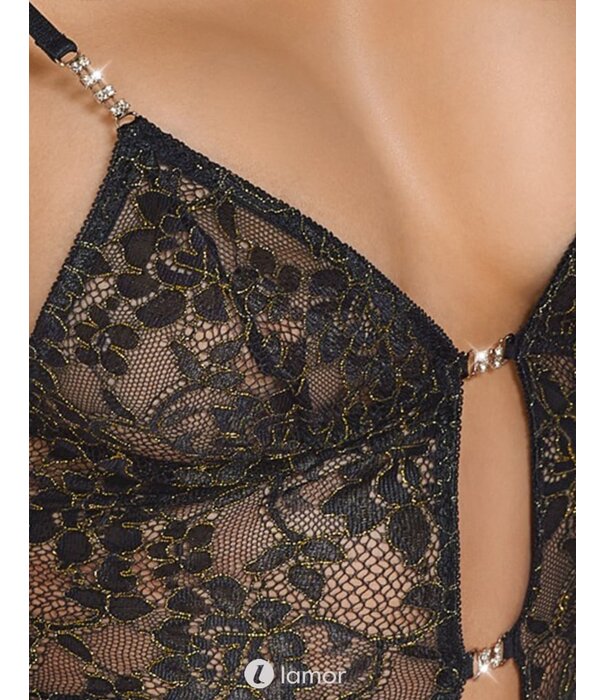 * ABIERTA FINA Zwarte kanten string  Noella van Abierta Fina