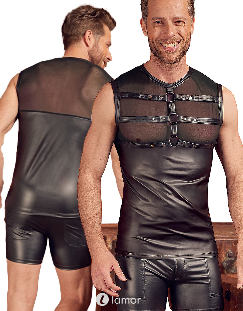 * NEK Heren shirt met harnas effect, NK1516 afbeelding