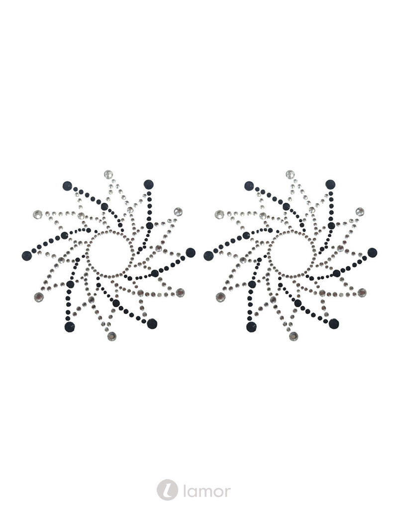 * BE LILY Zwart/Transparant tepelplakkers ,BL275035 afbeelding