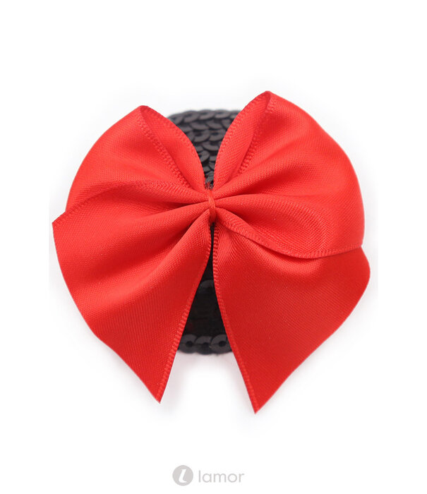 * BE LILY Ronde tepelplakkers met rode strik van Be Lily