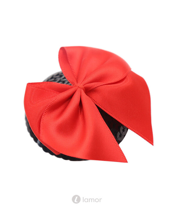 * BE LILY Ronde tepelplakkers met rode strik van Be Lily